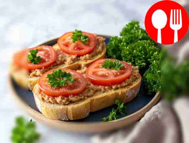 Fish sandwiches with cod liver