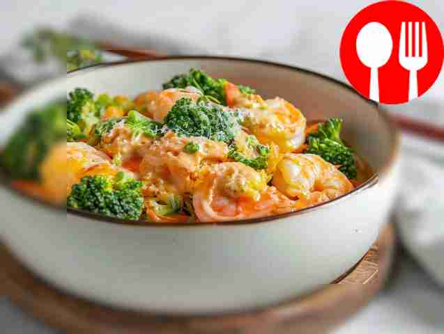 Broccoli with shrimp
