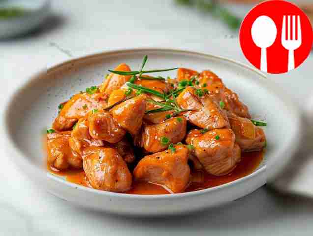 Chicken breast with thyme and soy-honey sauce
