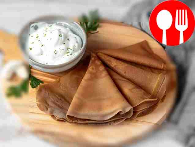 Pancakes made from buckwheat flour