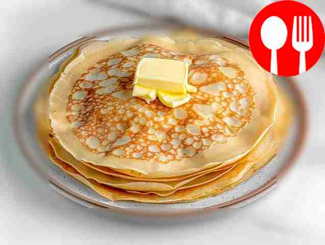 Блинчики на молоке Pancakes with milk