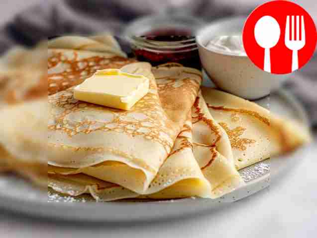 Нежные блины на майонезе и молоке Tender pancakes with mayonnaise and milk