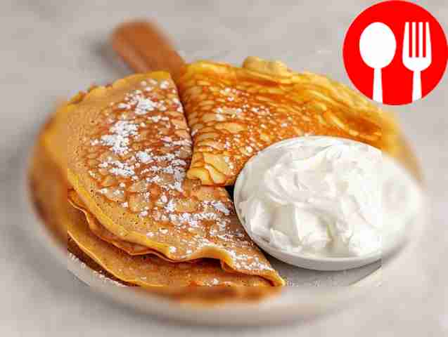 Healthy pancakes made from rye flour