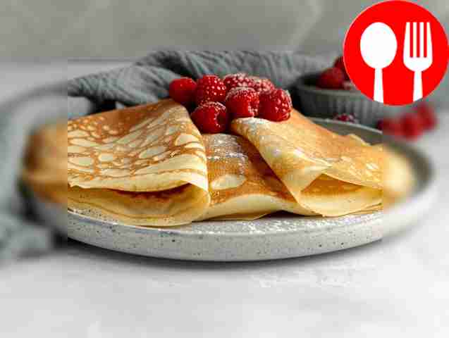 Simple pancakes with kefir
