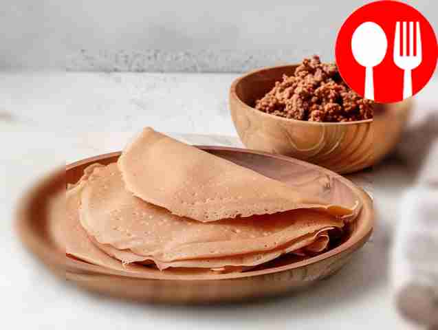 Pancakes with buckwheat flour