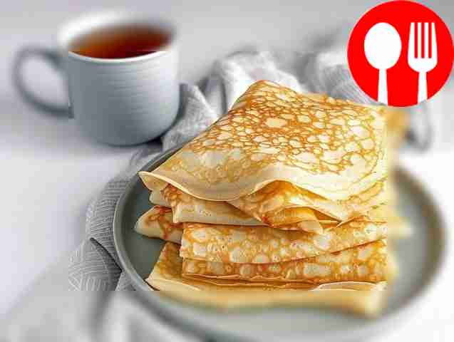 Pancakes with mineral water