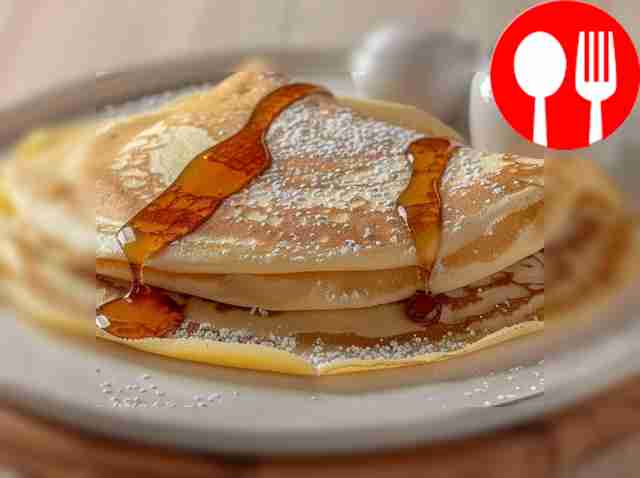 Vegan pancakes with oat milk