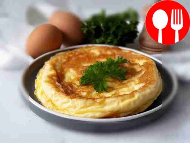 Lush cottage cheese omelette in a slow cooker