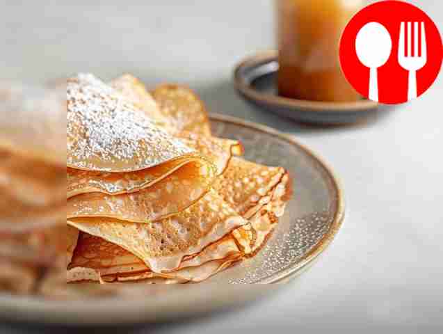 Custard pancakes on water