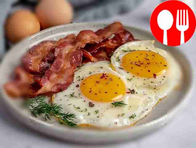 Классическая яичница по-американски Classic American-style scrambled eggs