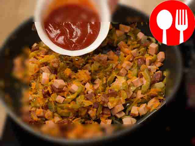 In a frying pan with heated oil, fry grated...