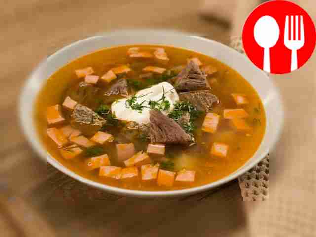 Солянка с колбасой