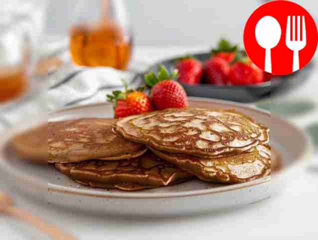 Healthy pancakes with rye flour