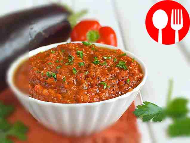 Fragrant caviar from vegetables on the grill