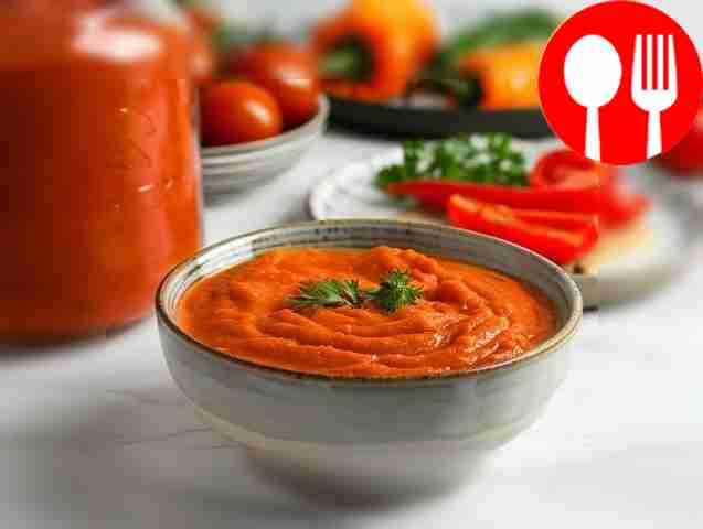 Овощная икра на противне Vegetable caviar on a baking sheet