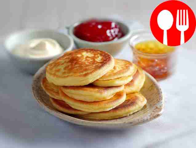 Fluffy pancakes with milk powder