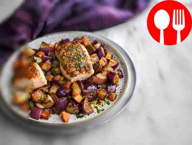 Turkey steaks with vegetables