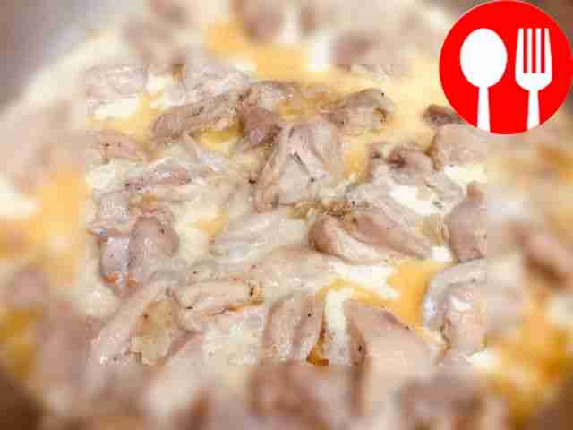 Pour cream and wine into the pan with the...