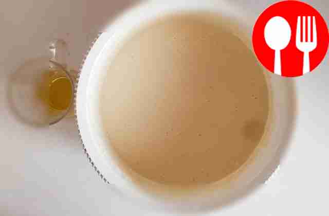 To prepare the dough, beat the eggs with a...