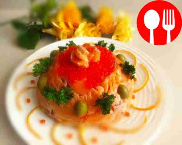 Spectacular salmon with avocado and oranges