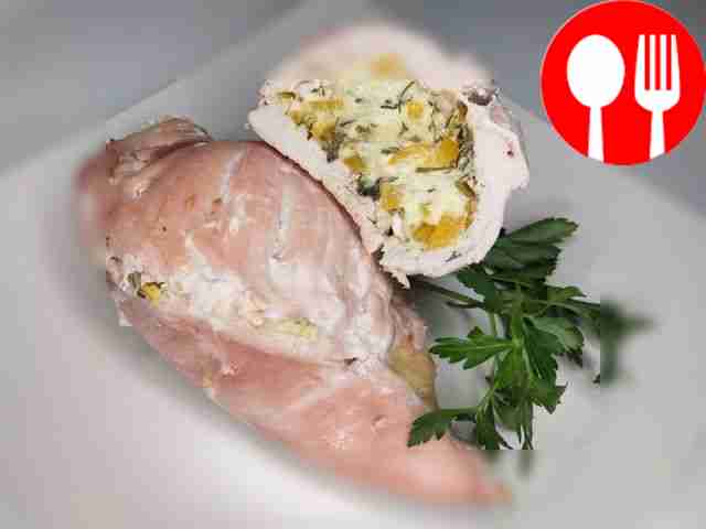 Нежная куриная грудка с творожным сыром