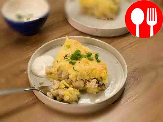 Картофельная запеканка с курицей