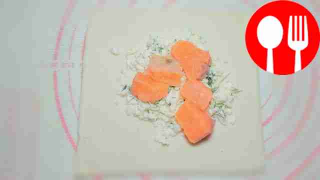 Roll out the defrosted dough a little so that...