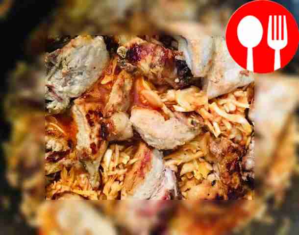 Hearty cabbage with pork ribs