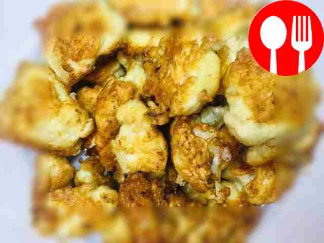 Rosy cauliflower in cheese batter
