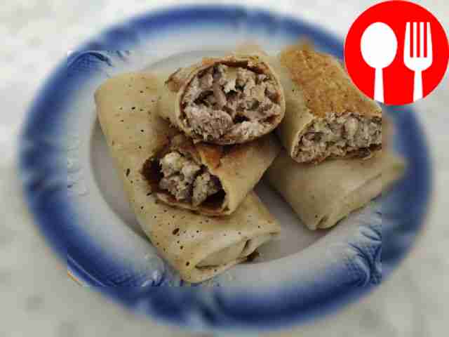 Блинчики с ливером и яйцом