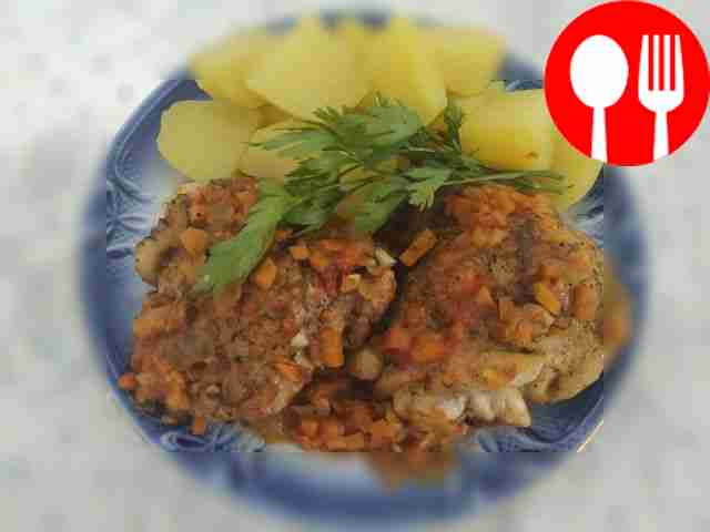 Сочное чахохбили с куриными бедрышками