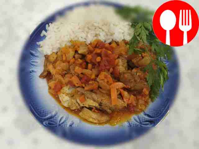 Душистое чахохбили с рисом