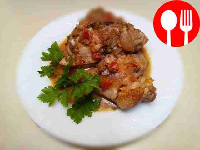 Chicken chakhokhbili with plum