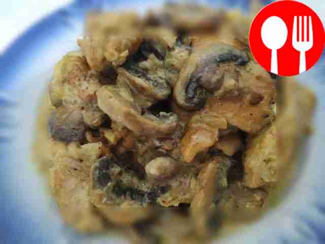 Необычное чахохбили с шампиньонами