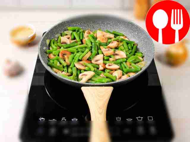 Add green beans and fry everything together...