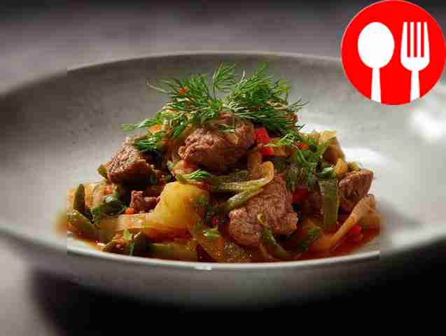 Классическое азу по-татарски с солеными огурцами Classic Tatar basics with pickles