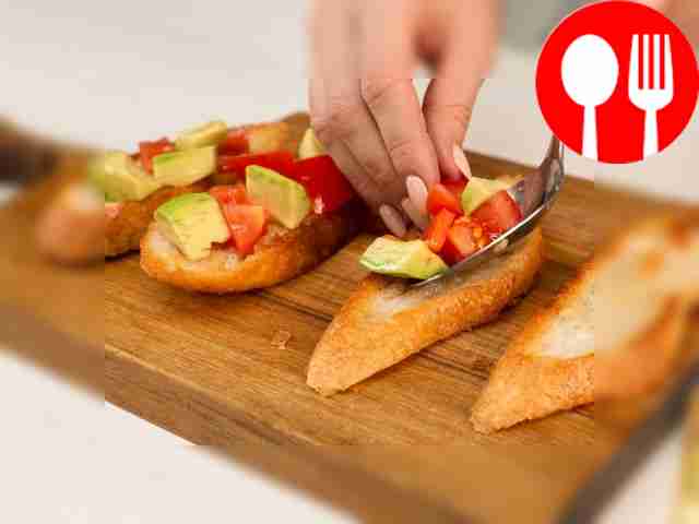 Combine tomatoes, avocado and lemon juice, add...