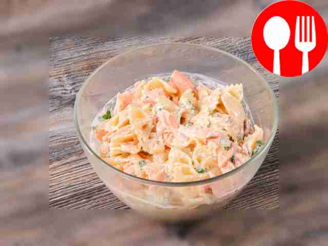 Add processed cheese, herbs and chopped garlic...