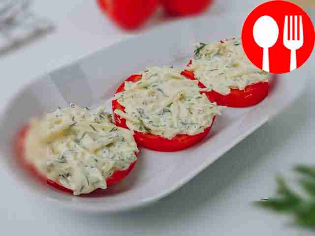 Помидоры с майонезом