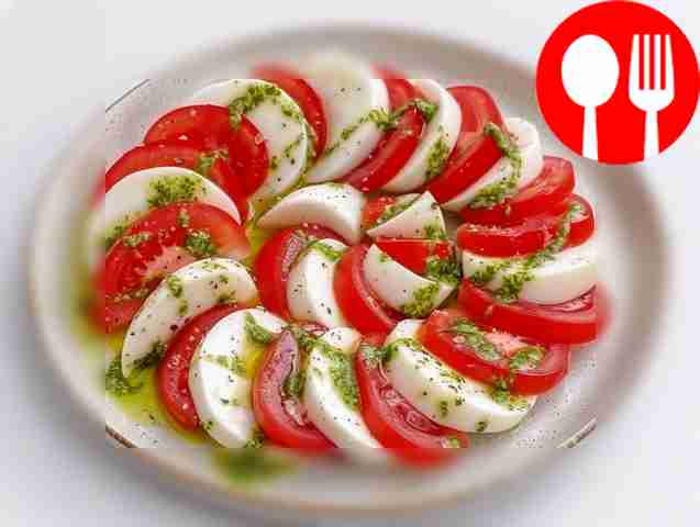 Капрезе с горчично-лимонным соусом