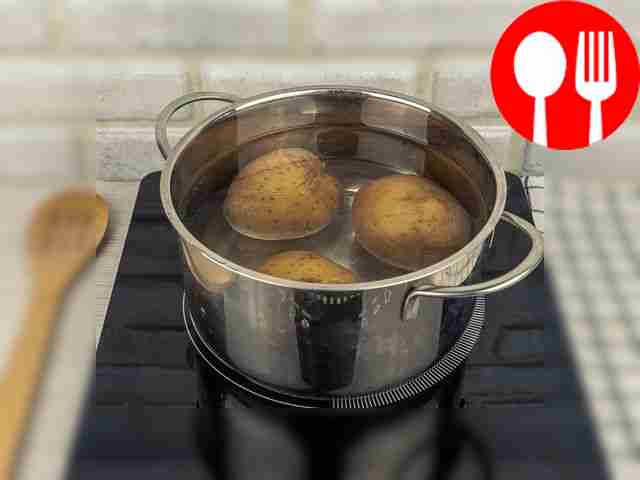 Place the washed potatoes in a saucepan and...