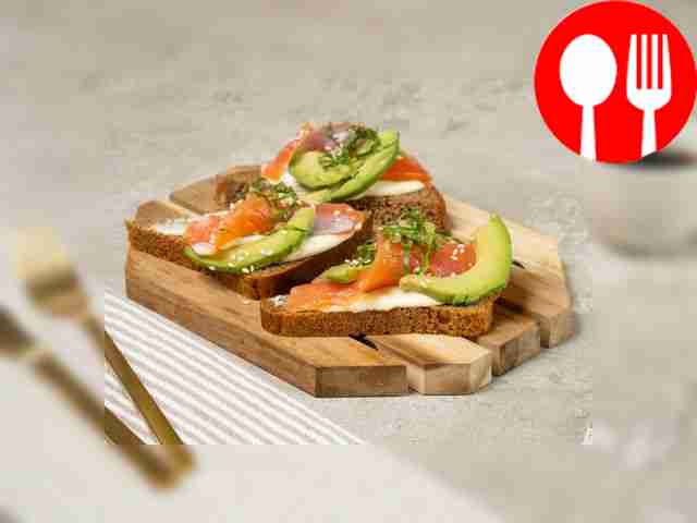 Toast with salmon and avocado