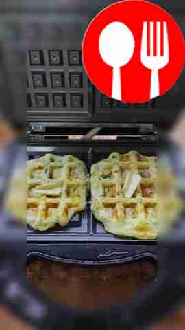 Cheese waffles for a hearty breakfast