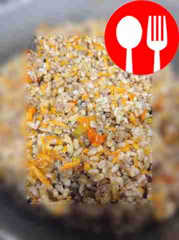 Перловка с мясом в овощной заправке