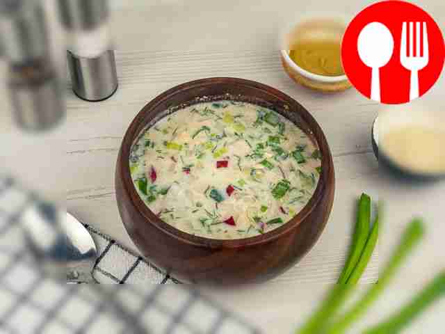 Окрошка на кефире без мяса