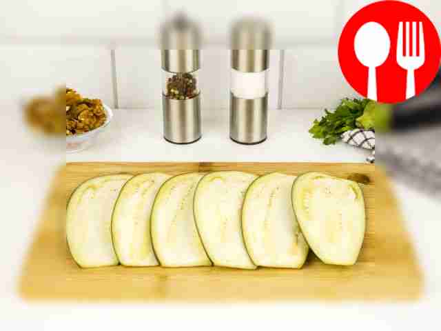 Cut the eggplants lengthwise into slices....