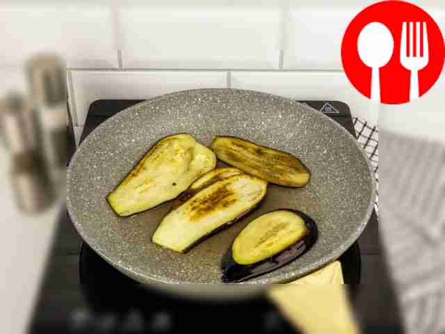 When the eggplants are dry, place them in a...