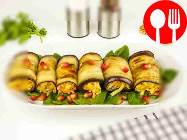 Place vegetables on the rolls and garnish...