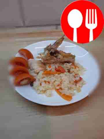 Курица запеченная в рисе