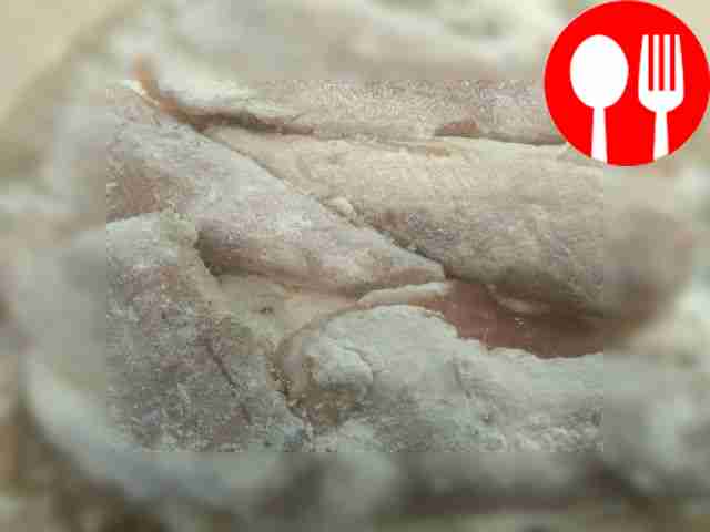 Salt and pepper to taste, roll in flour.